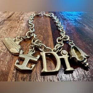 Vintage Diamonds International "Port of Call" Charm Bracelet